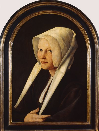 Portret van Agatha van Schoonhoven, 1529 door Jan van Scorel